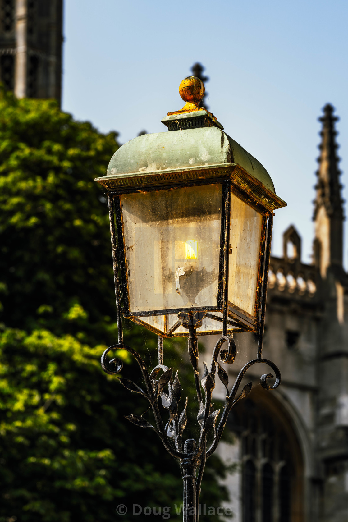 "Street Lamp from King's Parade, Cambridge." stock image