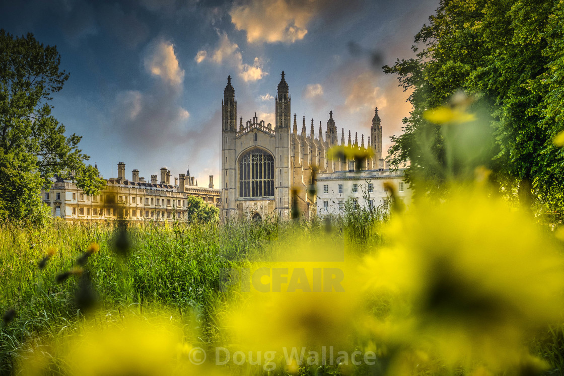 "King's College Chapel from The Backs, Cambridge UK." stock image