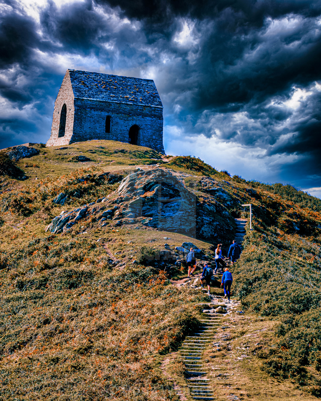 "St Michael's Chapel, Mount Edgcumbe House, Cremyll, Torpoint." stock image