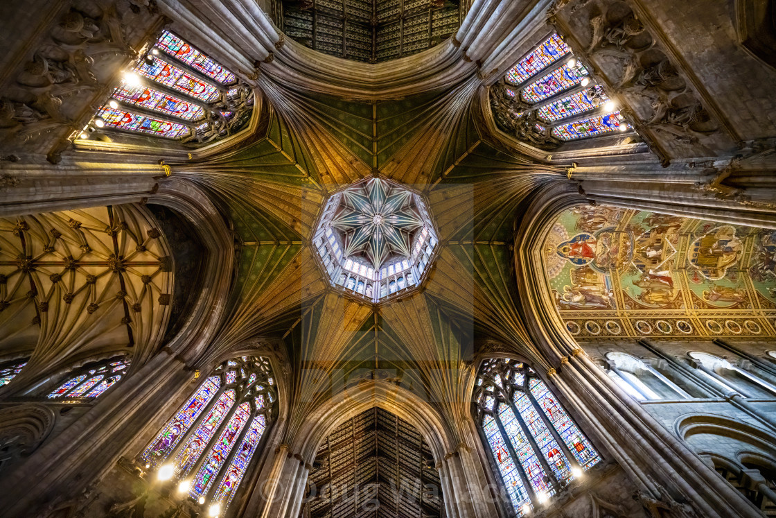 "The Octagon Tower, Ely Cathedral, Cambridgeshire UK." stock image