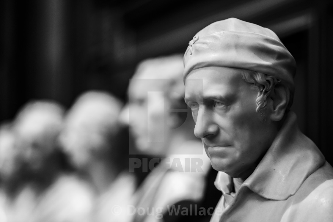 "Statues from Fitzwilliam Museum, Cambridge UK." stock image