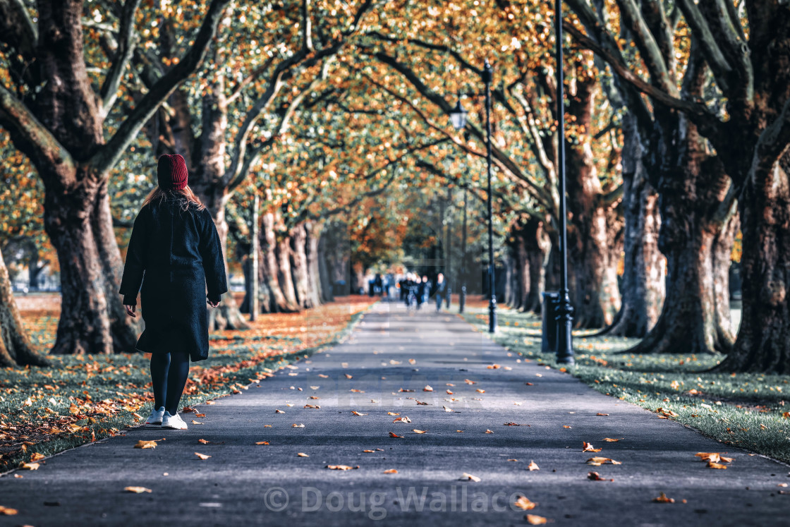 "Jesus Green footpath, Cambridge UK." stock image