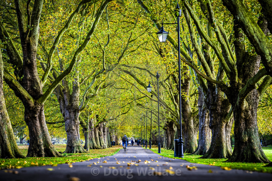 "Jesus Green foot path, Cambridge UK." stock image