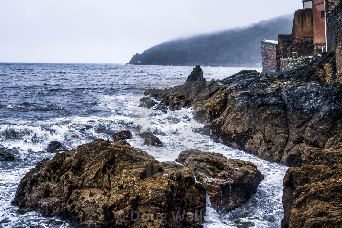 "Stormy Seas from Cawsand, Cornwall UK." stock image