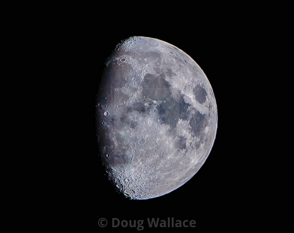 "Waxing Gibbous Moon" stock image