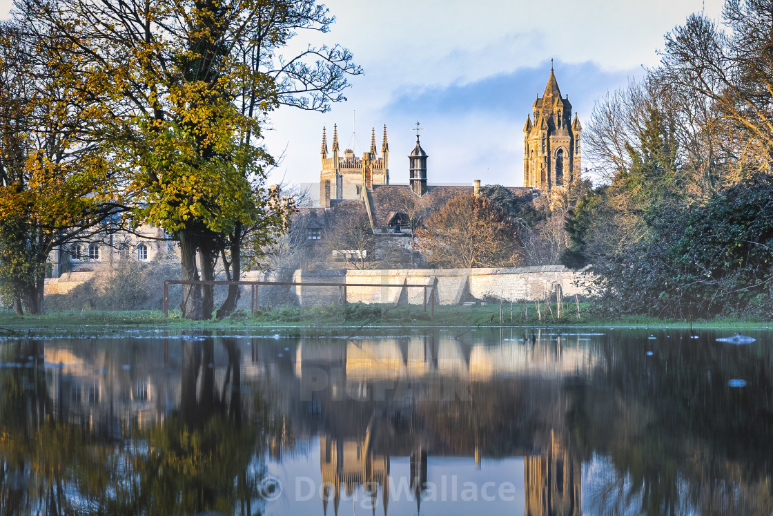 "Golden Hour from Fen Causeway, Cambridge UK." stock image