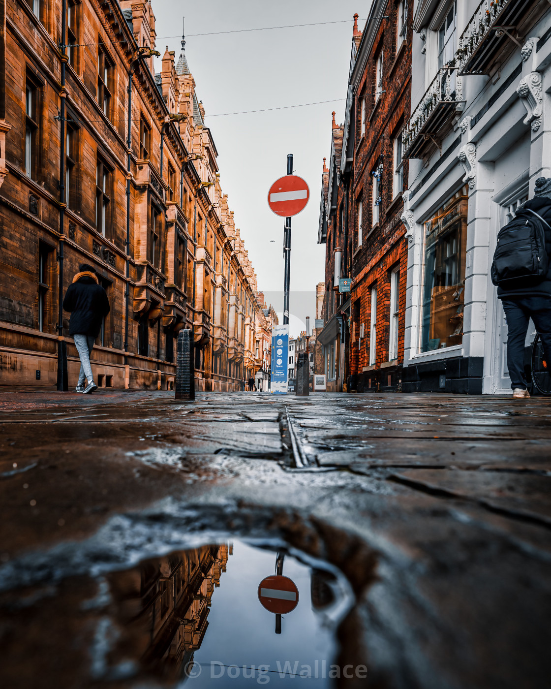 "Ground level from Trinity Street, Cambridge UK." stock image