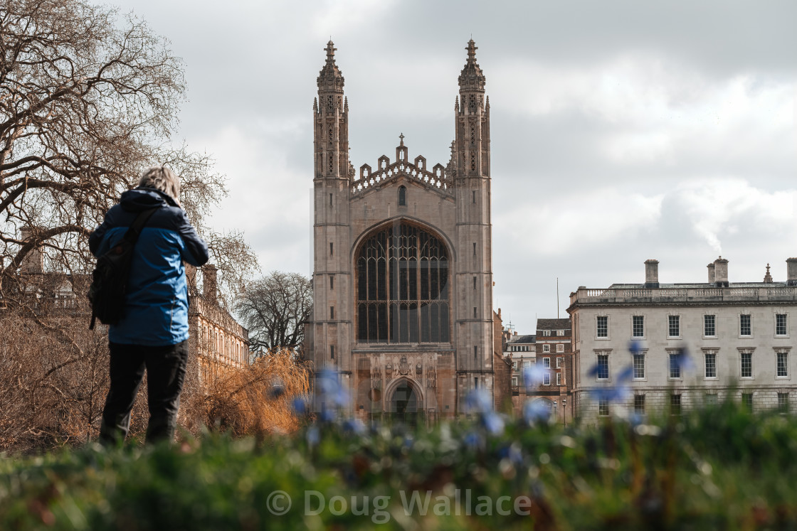 "King's College Chapel from The Backs, Cambridge UK." stock image