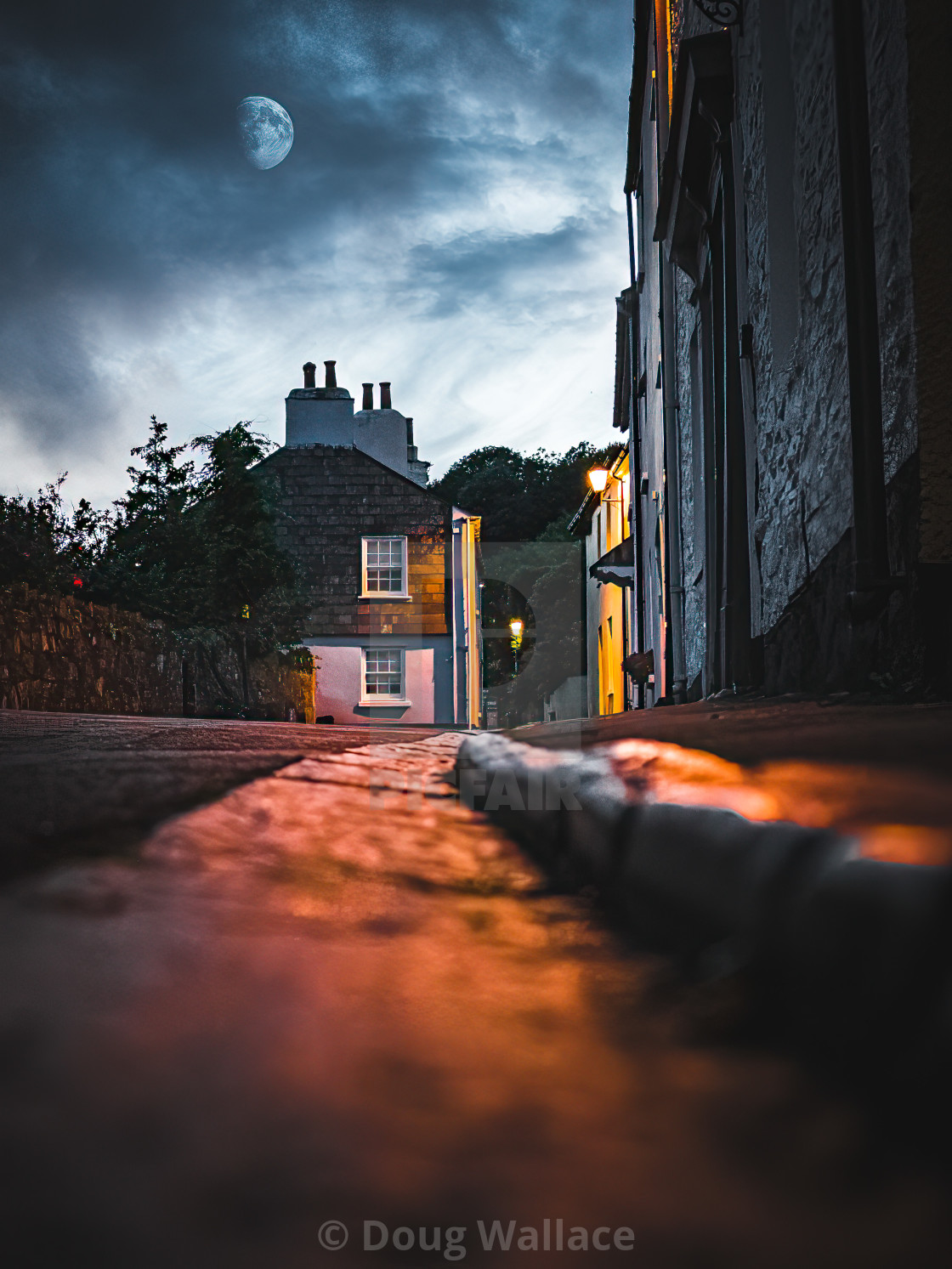 "Ground level from Armada Road, Cawsand, Cornwall UK." stock image