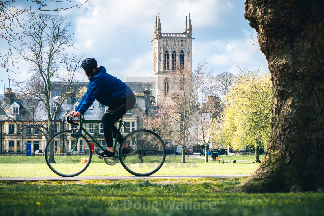 "Spring from Jesus Green, Cambridge UK." stock image