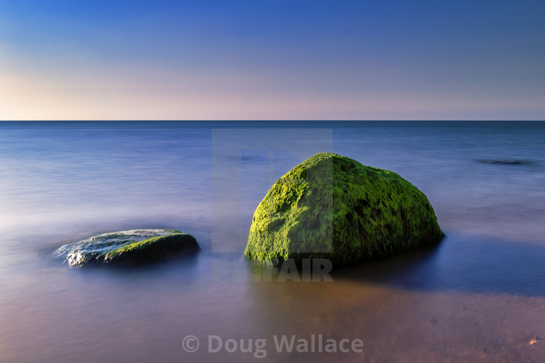 "Blue Hour from Hunstanton Beach, UK." stock image