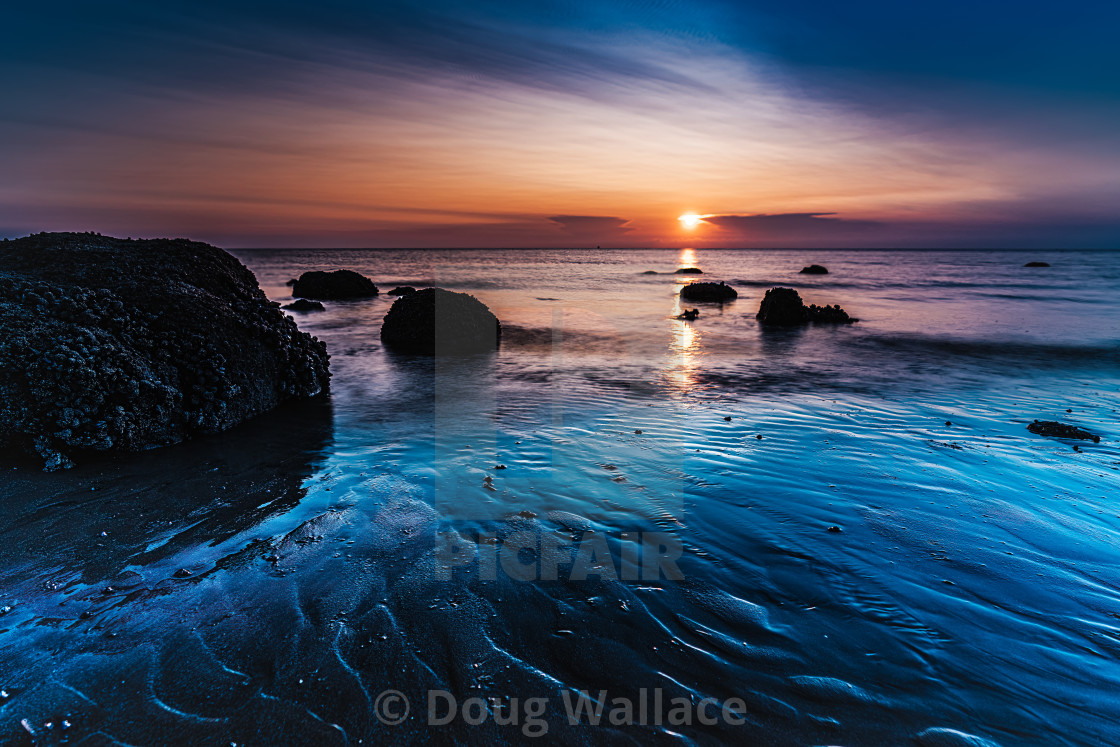 "Sunset from Hunstanton Beach, UK." stock image