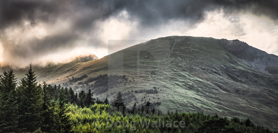 "Rhyd-Ddu Path, Snowdonian, north Wales." stock image