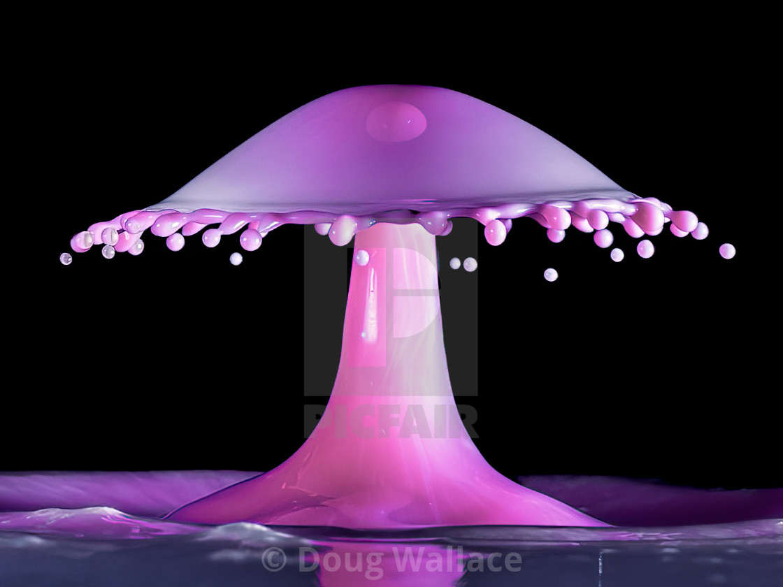 "Waterdrops in motion." stock image