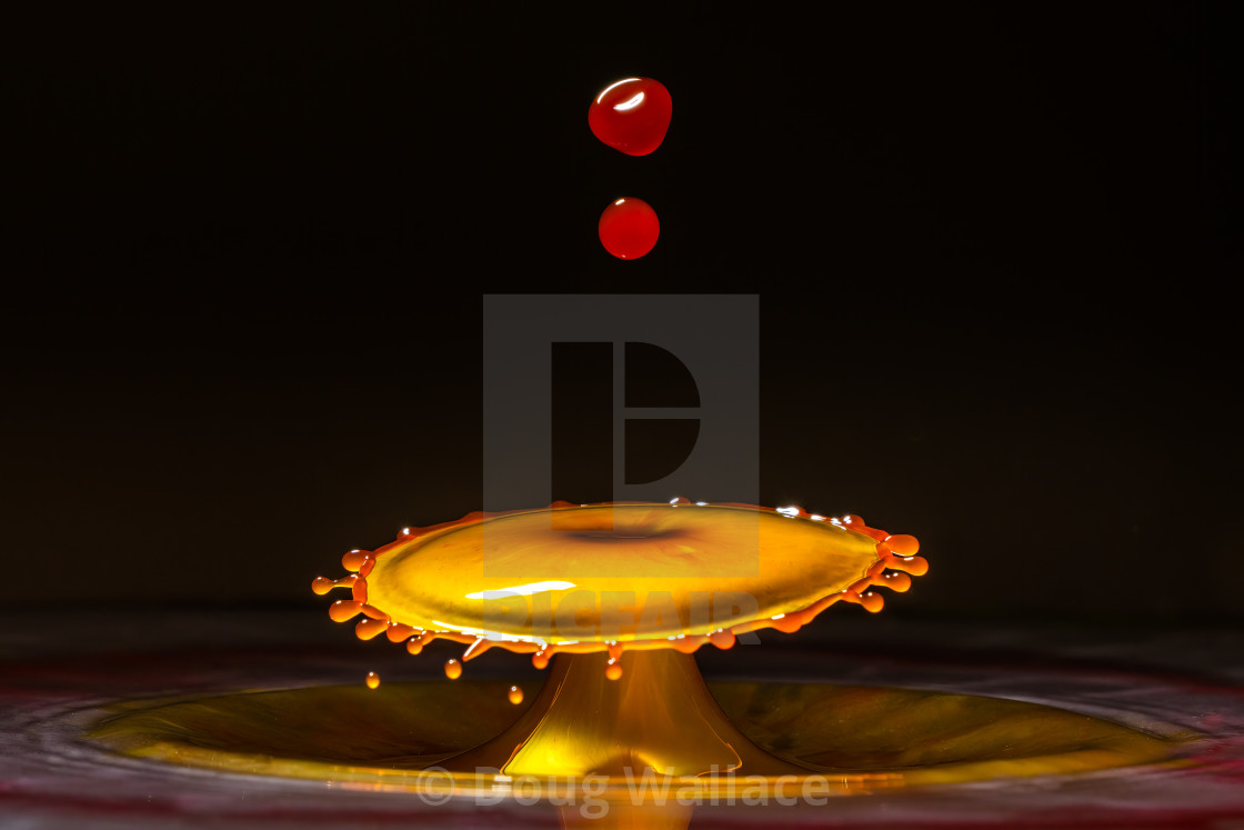 "Coloured water-drops." stock image