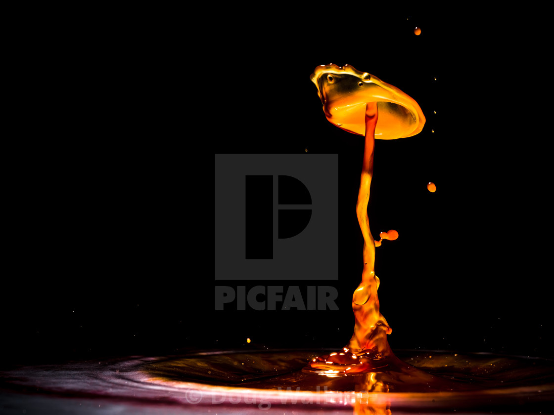 "A string of water drops." stock image