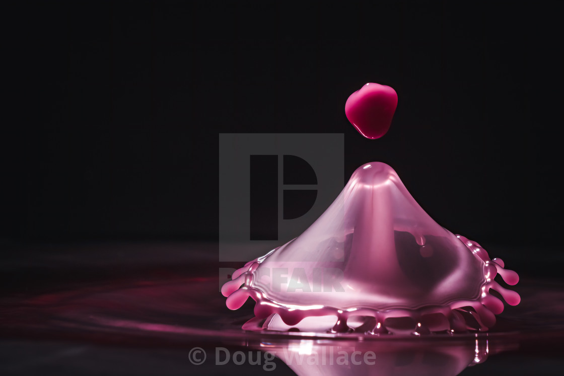 "A collapsed waterdrop." stock image