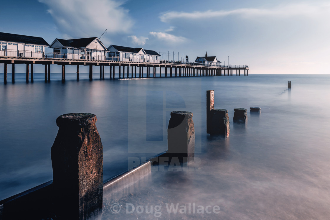 "Long Exposure from Southwold Pier, Suffolk UK." stock image