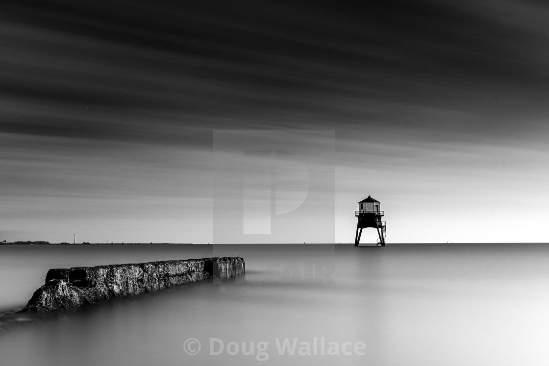 "Long exposure from Dovercourt beach, Harwich UK." stock image