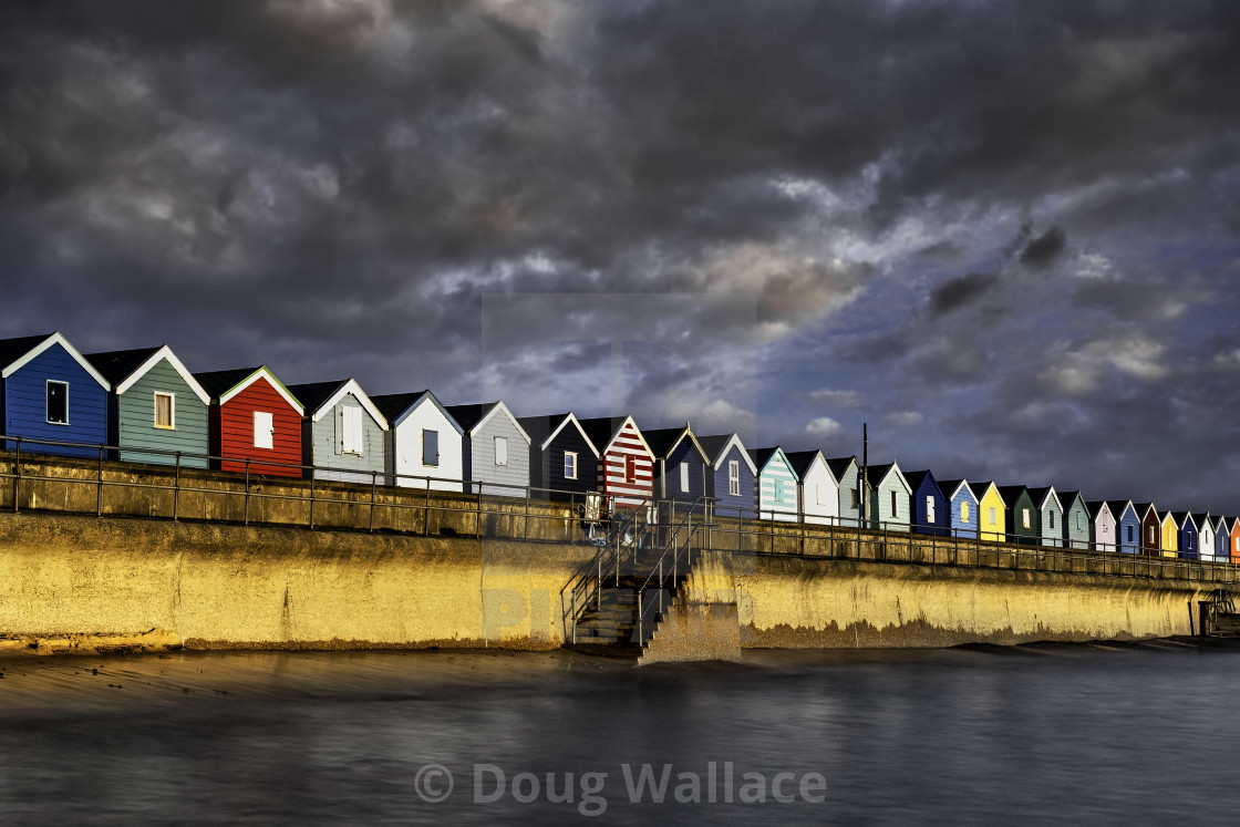 "Southwold beach huts, Suffolk UK." stock image