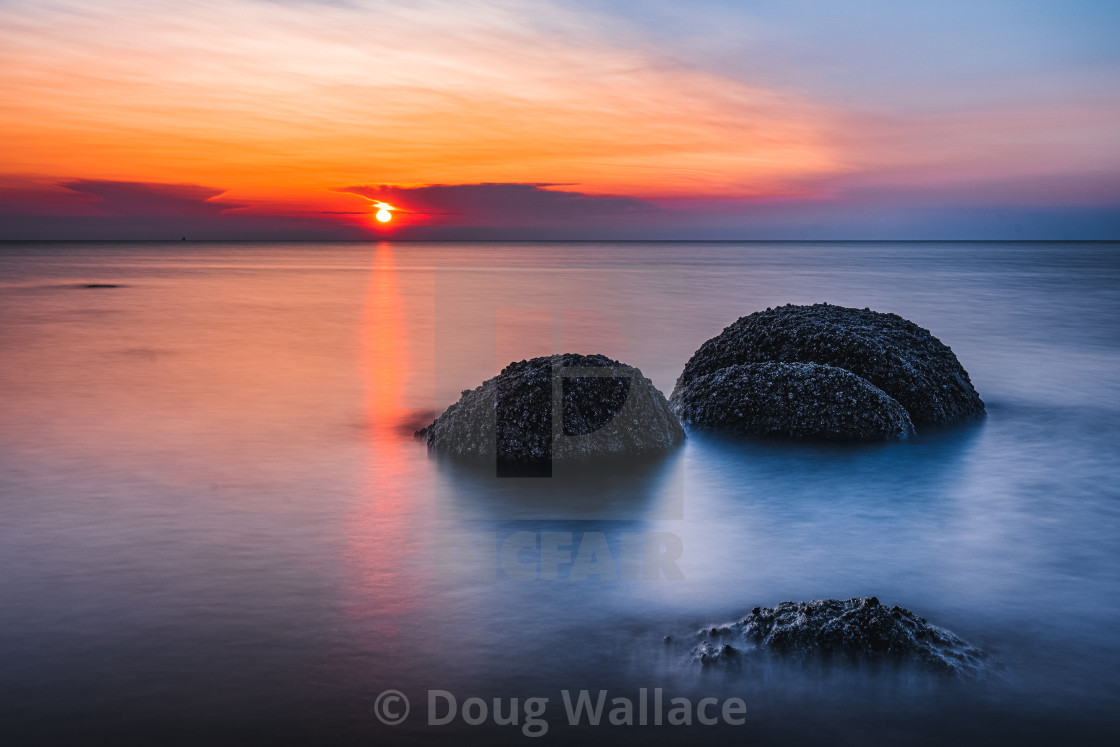 "Sunset from Hunstanton Beach, UK." stock image