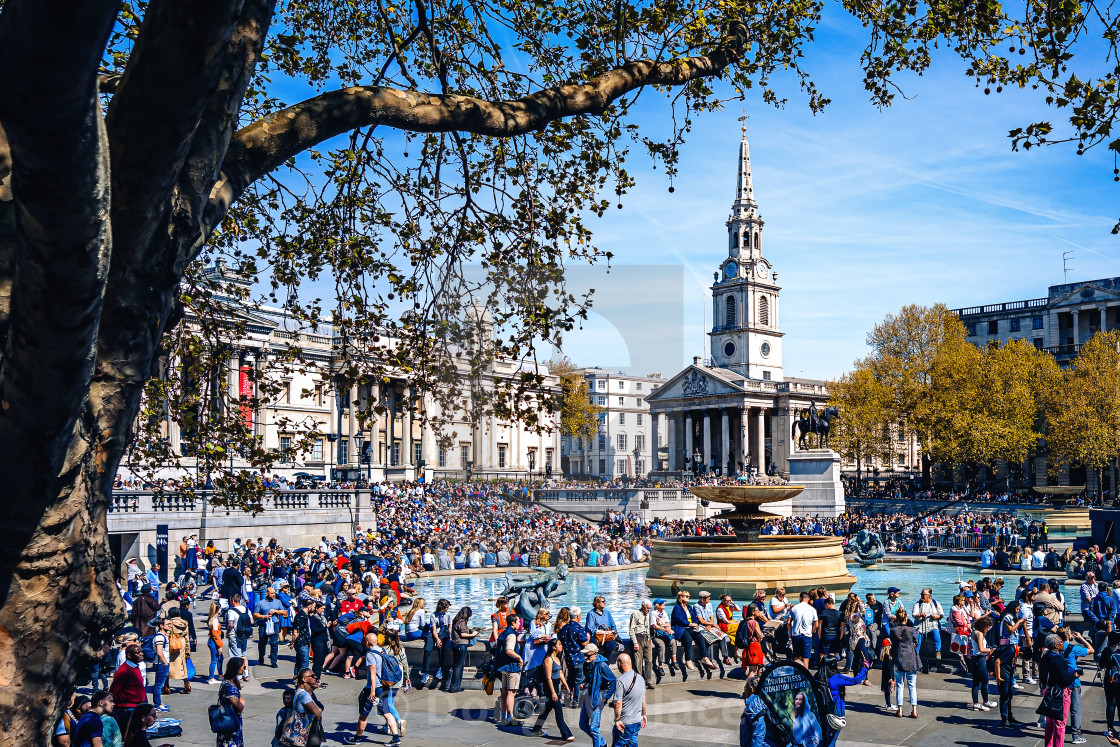 "St Martin-in-the-Fields Church, Trafalgar Square, London UK." stock image