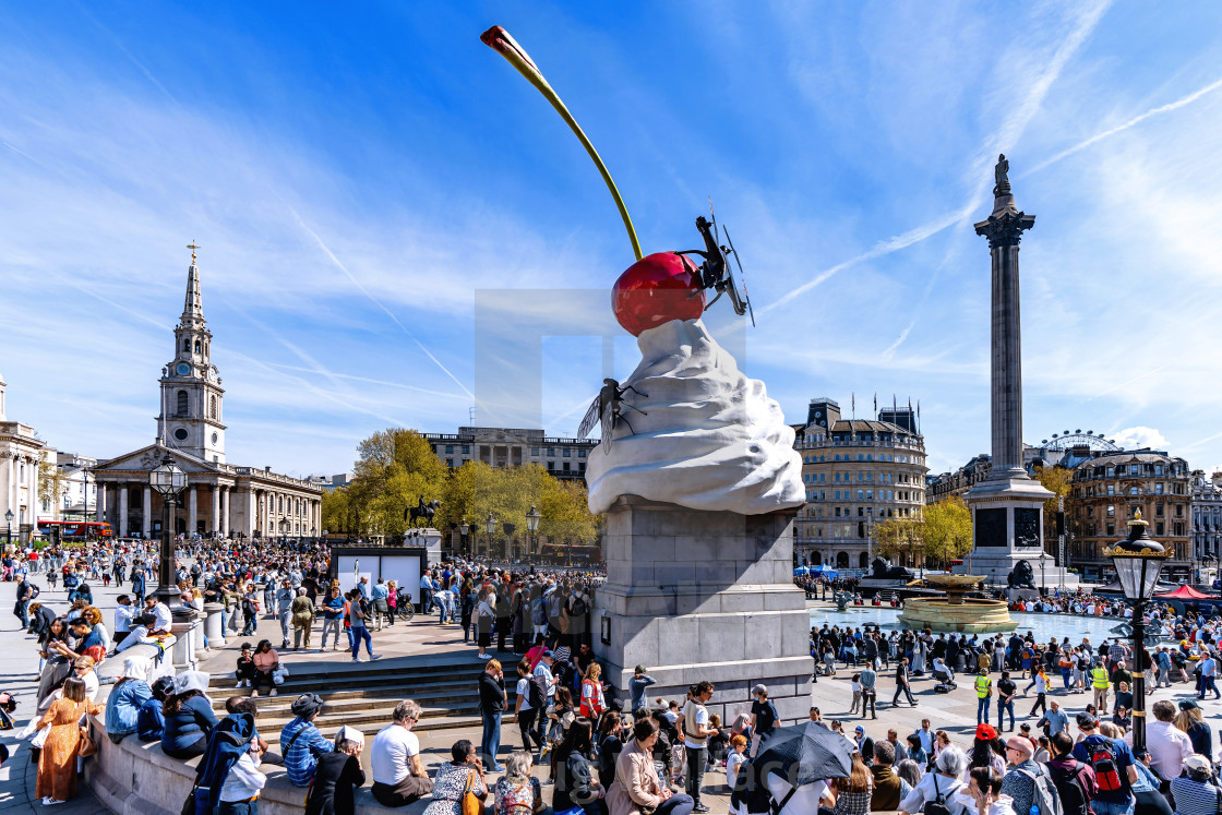 "Art from Trafalgar Square, London UK." stock image