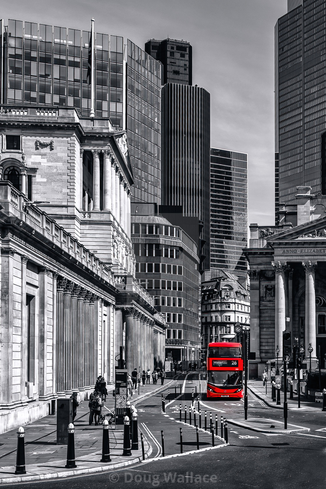 "Threadneedle Street, London, UK." stock image