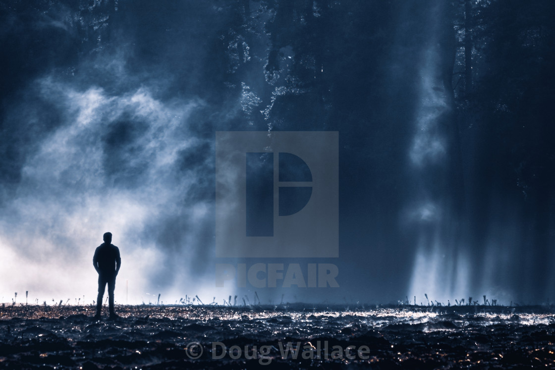 "Atmosphere from Thetford Forest, Norfolk UK." stock image