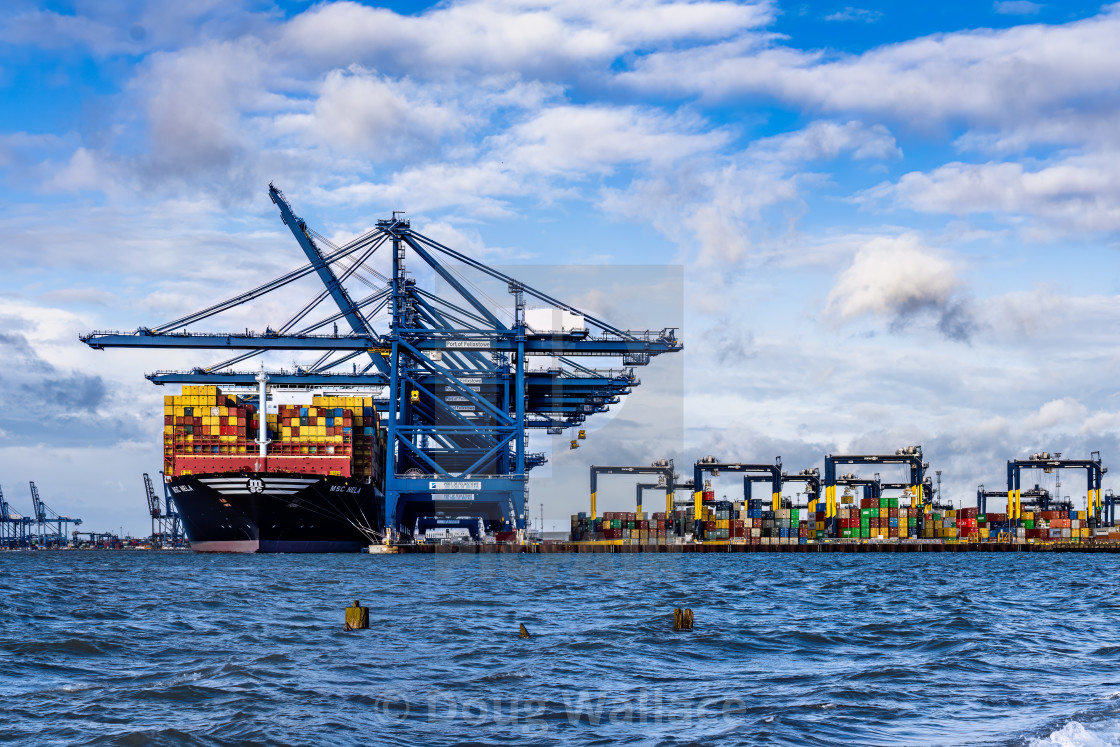 "Port of Felixstowe, Suffolk UK." stock image