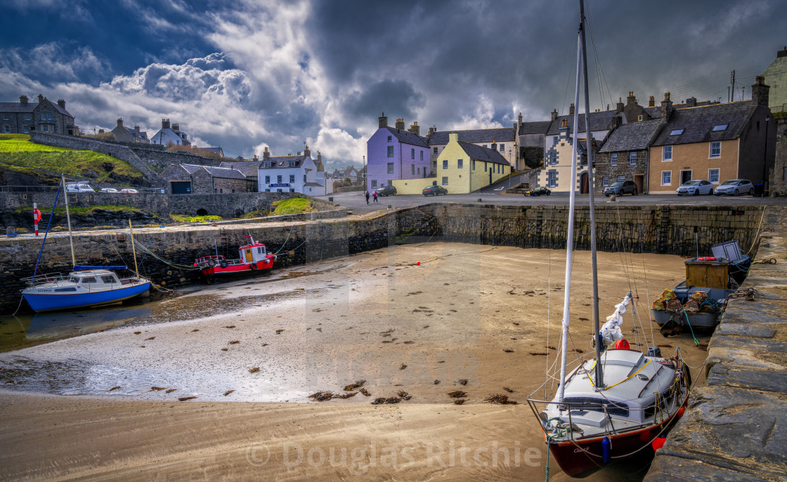 "Portsoy harbour" stock image