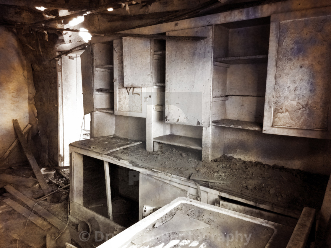 "Interior of abandoned house in Cubero, New Mexico" stock image