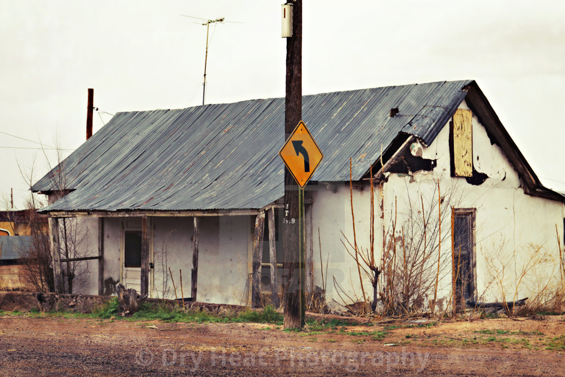 "Abandoned house in San Antonio, New Mexico" stock image