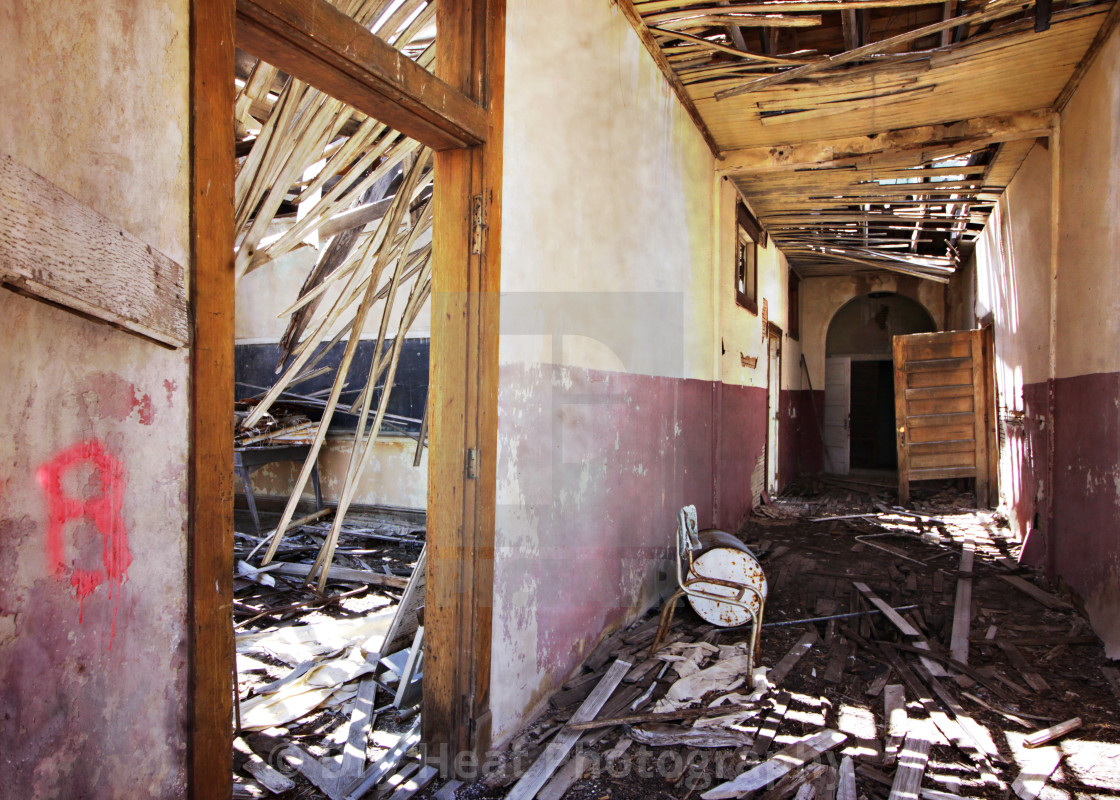 "Abandoned Cedarvale School" stock image