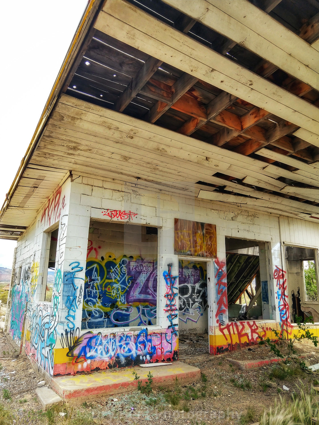 "Whiting Bros. Filling Station" stock image