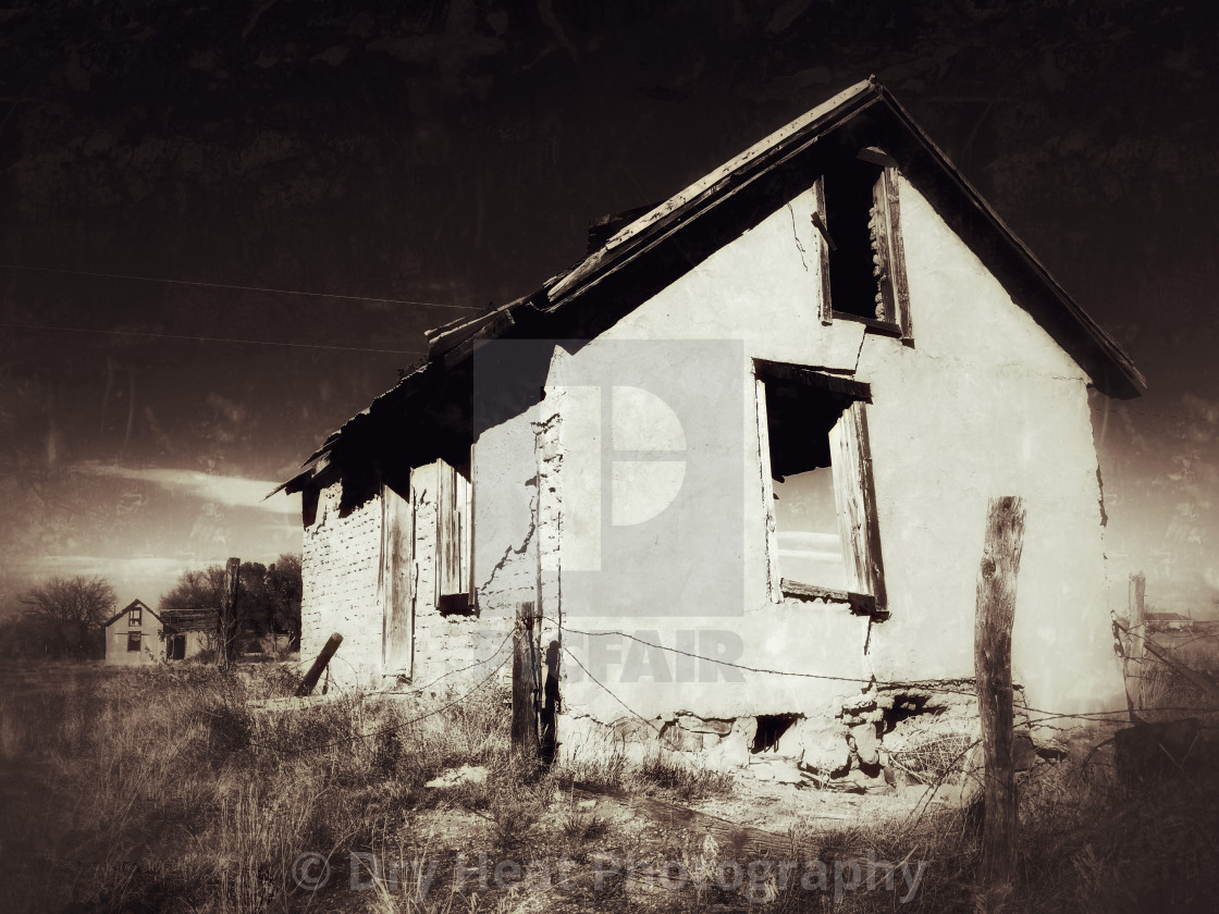 "Abandoned house in Stanley, New Mexico" stock image