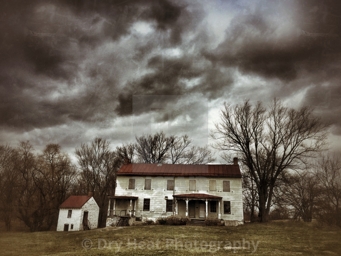 "Abandoned farm house" stock image