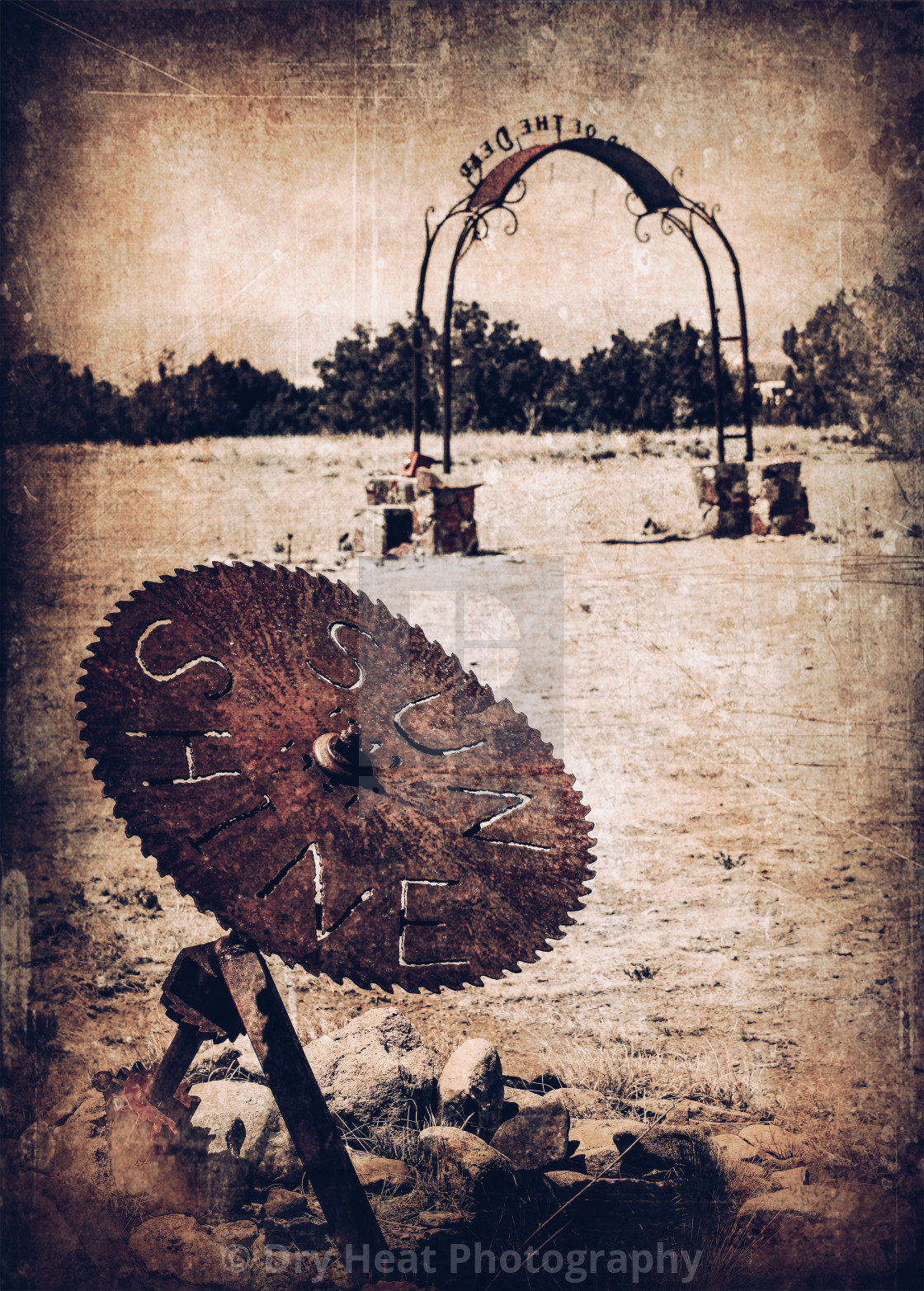 "Saw Blade Sculpture" stock image