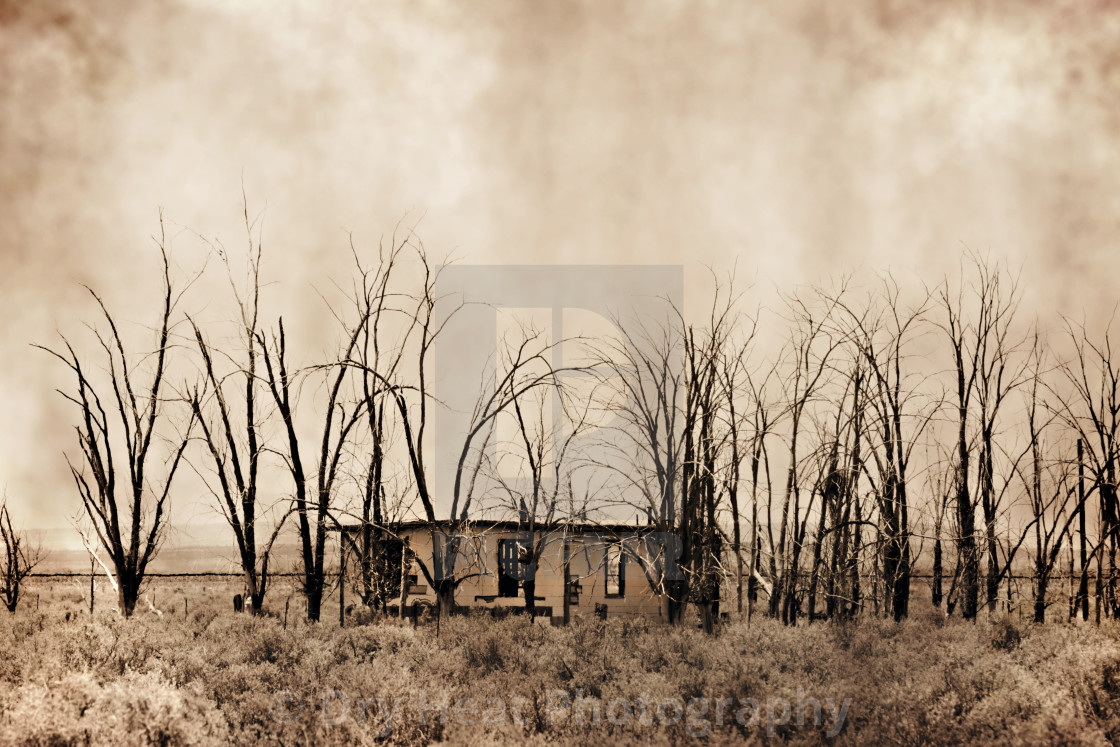 "Abandoned house near Lucy, New Mexico" stock image