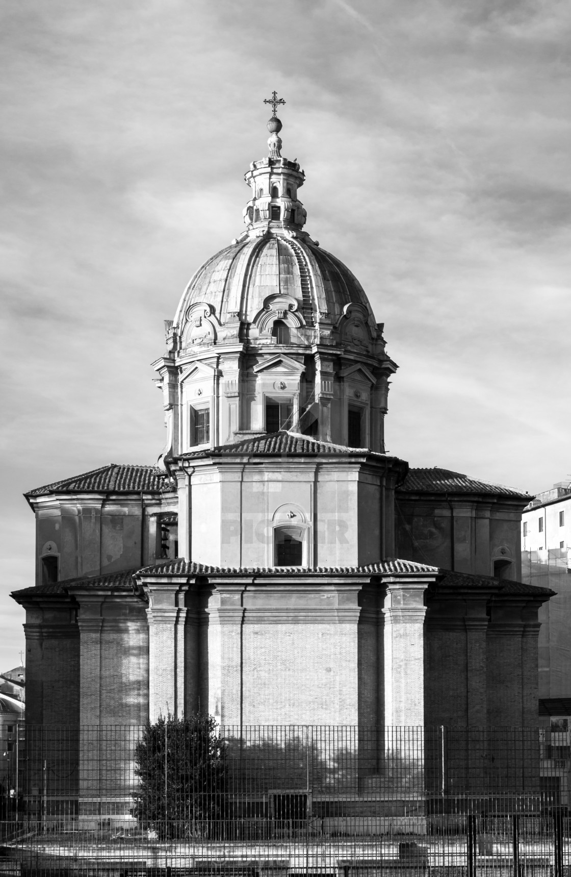 "Rear Of Church Of Santi Luca E Martina 1" stock image