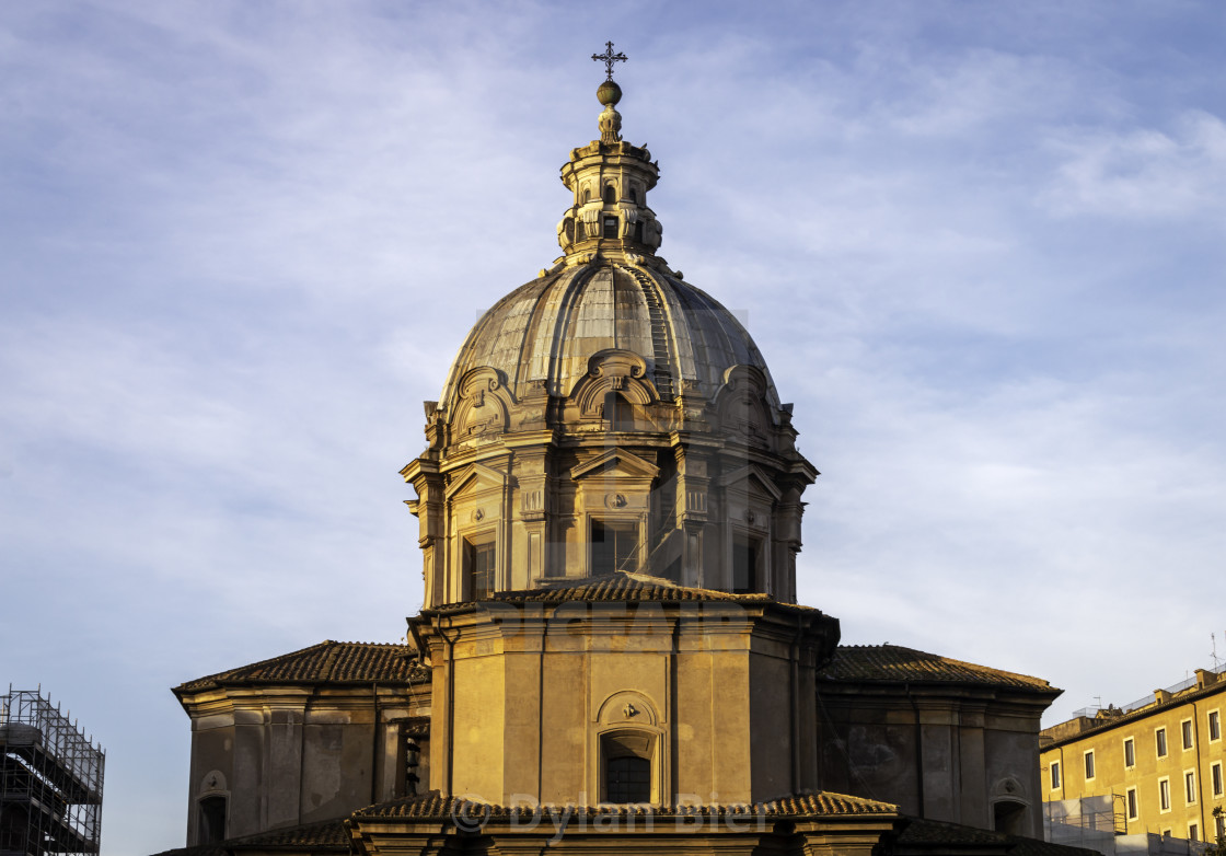 "Rear Of Church Of Santi Luca E Martina 4" stock image