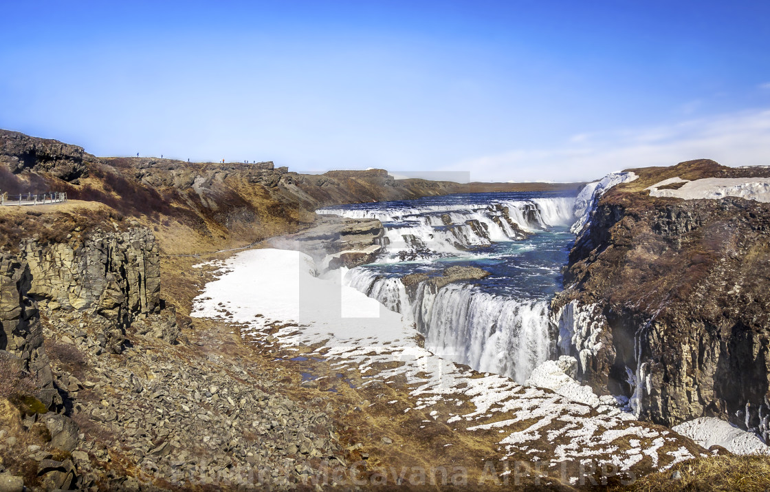 "GULLFOSS FALL" stock image