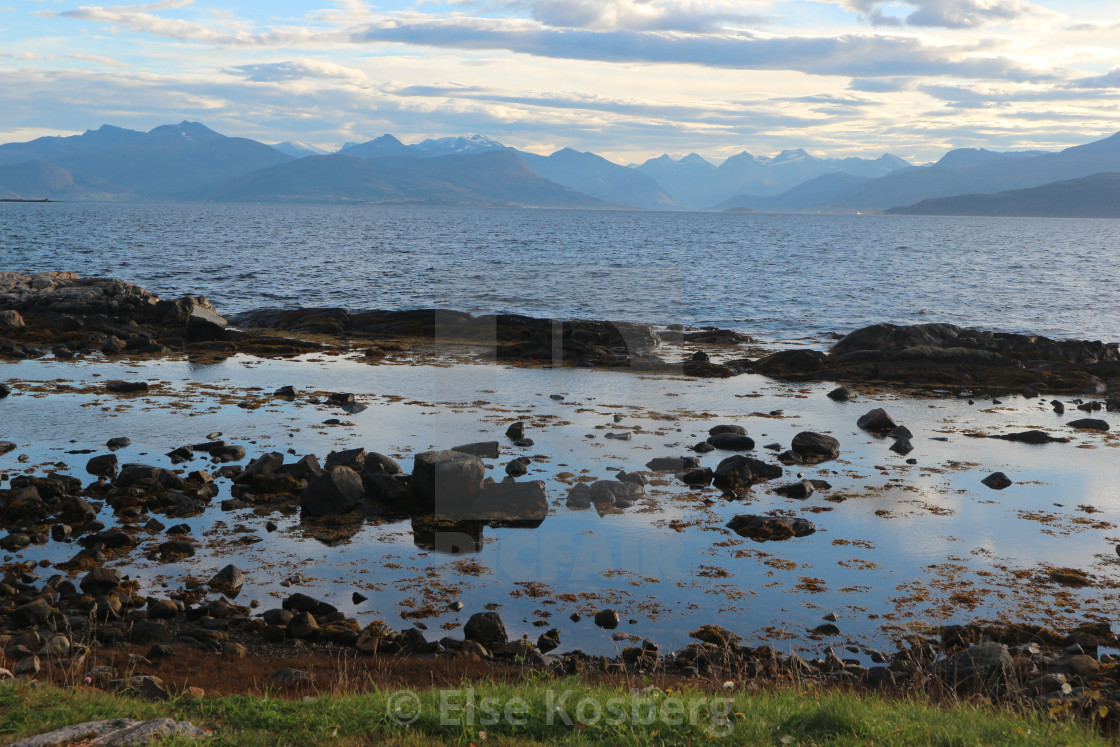 "Stunning sea view in Kringstadbukta, Molde, Norway" stock image