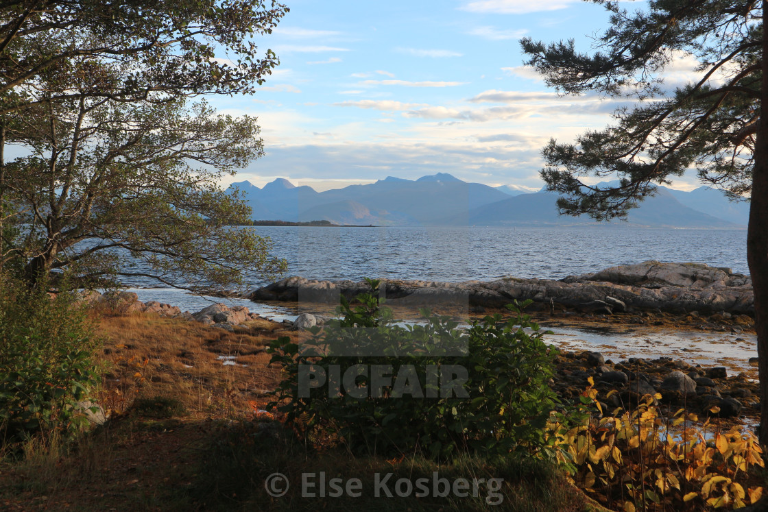 "By the sea in Molde, Norway" stock image