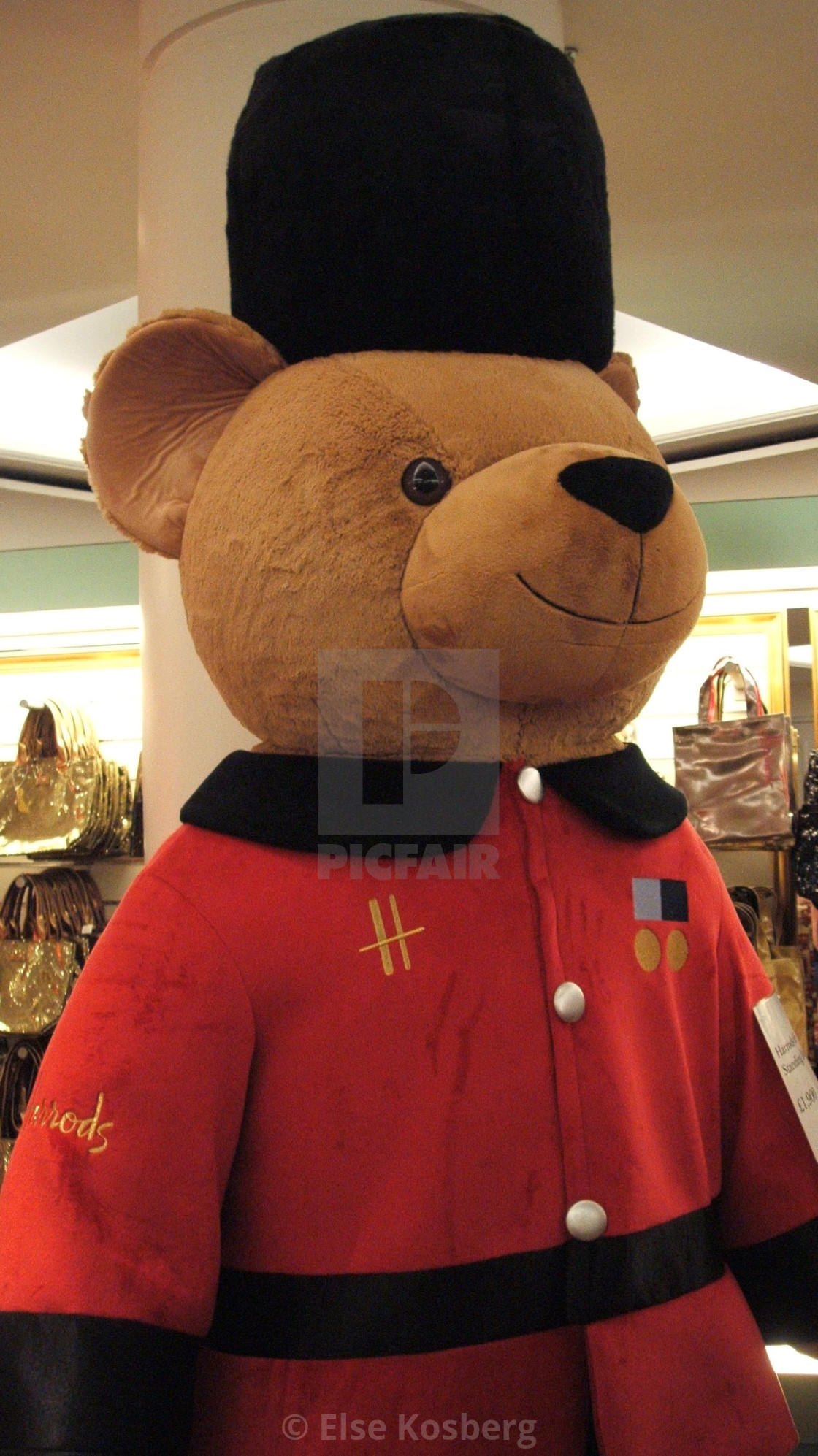 "Huge teddybear at Harrods" stock image