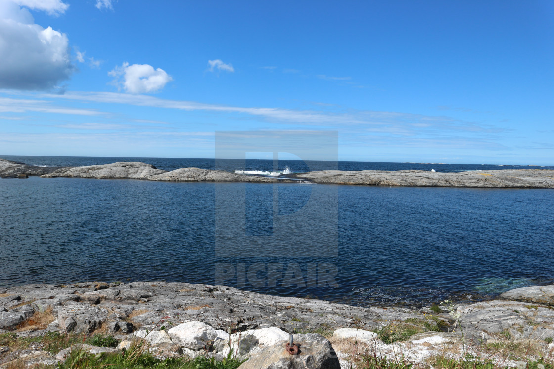 "Ocean view from the Atlantic Road in Norway" stock image