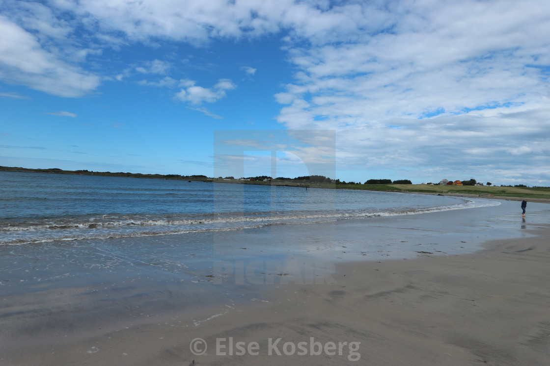 "Sunny day by the ocean in Norway" stock image