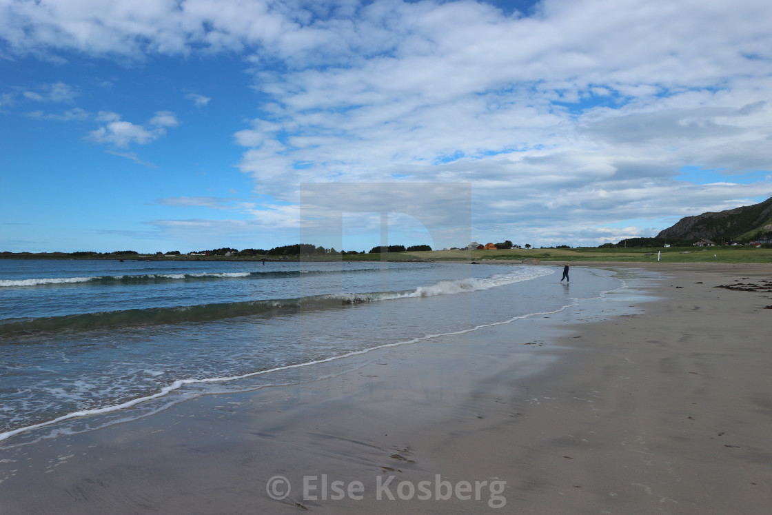 "Surfer on the beach" stock image