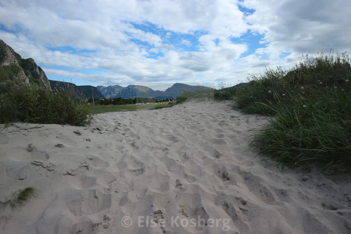 "Sandy path from the beach" stock image