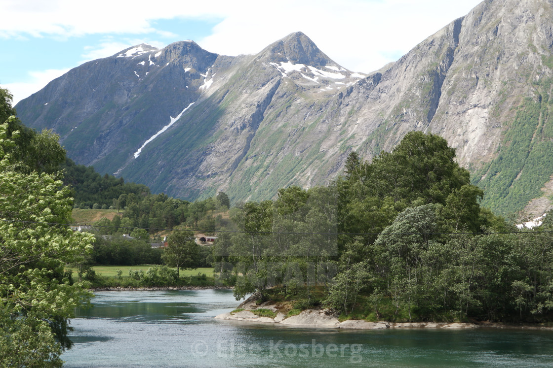 "Scene from the Rauma valley in Norway" stock image